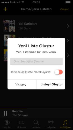 Yeni Kullanıcı Listesi Oluşturma 6.8.1 sürümü ile birlikte yeni yaratılan her kullanıcı listesi için «Liste Adı Belirleme» adımında, liste görünürlük ayarı otomatik olarak «açık» şekilde gelecektir.