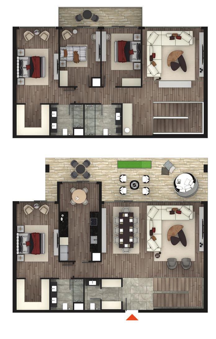 Avend Beytepe Daire Planları 19 1 - Antre 8.76m 2 2 - Salon 44.51m 2 3 - Vestiyer 3.26m 2 DUBLEKS 4 - WC 2.65m 2 5 - Koridor 2.41m 2 11 14 15 6 - Mutfak 16.