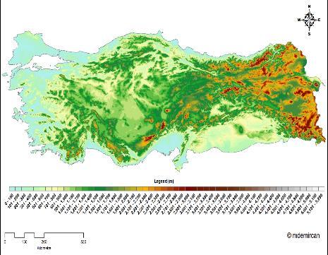 2011) Benzer şekilde iklim modelleri de koşturulurken, topografya verisi için kaynak olarak gösterilen topografya verilerinden grid noktaları için ortalama yükseklik verileri hesaplamaktadır.