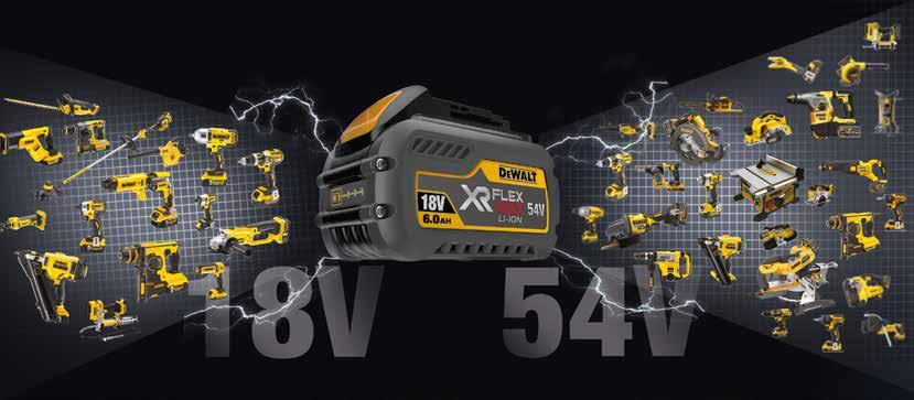 sayesinde, XR serisi DEWALT ürünlerinde 8V güce sahipken,