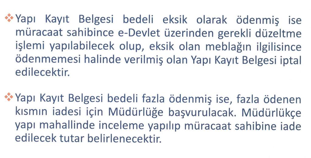 YAPI KAYIT BELGESİ GÜNCELLEME SÜRECİ Not: Burada kast