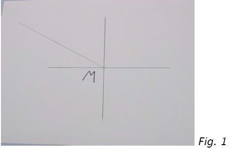 adlandırınız. M noktasından 30 lik bir açı yapacak şekilde bir çizgi çiziniz ().