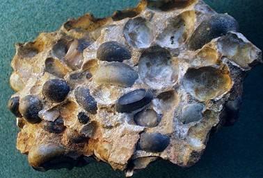 b)breş: Köşeli taş parçalarının doğal çimento ile birbirine bitişmesi ile oluşmuş taşlardır.