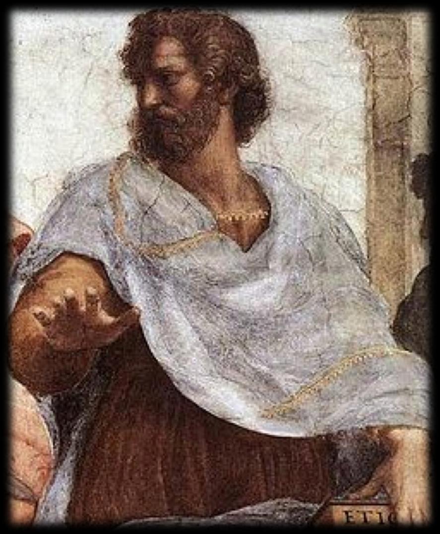 Aristoteles (M.Ö. 384-322) Felsefesi -Aristoteles 17-18 yaşlarındayken Platon un Akademisine girmiş ve filozofun ölümüne kadar (367-347) 20 yıl onun derslerini dinlemiştir.