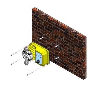 3.2.2 Duvara ve Plastik Panele Montaj Şekil 6 Pompanızı duvara monte etmek için pompanızın modeline uygun olan delik şablonunu kullanınız (Şekil: 11 12 13).