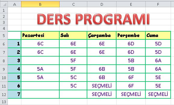 2-Metni kaydır: Hücreye sığmayan yazının alt satıra kaymasını sağlar. Bu işlemi yapmak için o hücreye fareyle sağ tıklayıp Hücreleri Biçimlendir kısmına girilir.