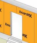 Kapı boşluklarında BoardeX ek yerleri, kapı kenar profili