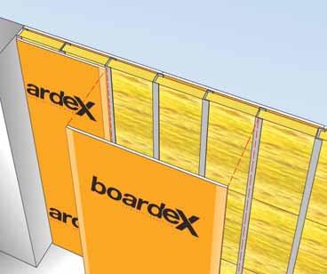 21 22 BoardeX in Vidalanması İç yüzeydeki BoardeX, 40 cm