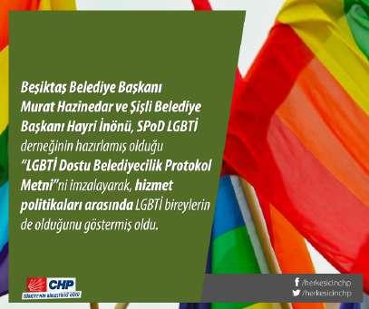 30 Mart 2014 Yerel Seçimleri nde LGBTİ Dostu Belediyecilik Protokol Metni ni imzalayan dört belediye başkan adayı seçimleri kazandı, böylelikle İstanbul da Aykurt Nuhoğlu (Kadıköy), Murat Hazinedar