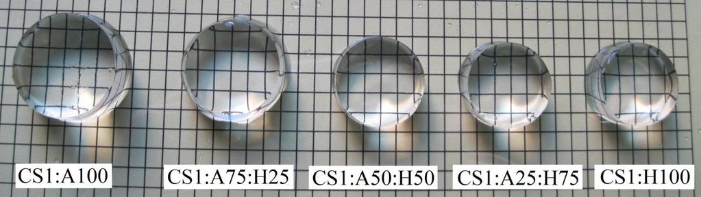 93 Şekil 4.7: 5-FU yüklenmiş CS1 jellerin (CS1:F+) görüntüleri. Şekil 4.8: 5-FU yüklenmiş CS2 jellerin (CS2:F+) görüntüleri. 4.6.
