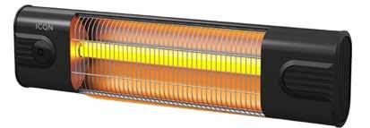 Thermal Serisi Siyah Boyalı Alüminyum IP34 Açık Hava ve Suya Dayanıklı Isıtma İzdüşümü ITQ1800 2,5 m Ana Özellikler Duvar Tipi İnfrared Isıtıcı 18 m2 Isıtma alanı 6 m 2 m 18 m2 4 m Teknik Özellikler