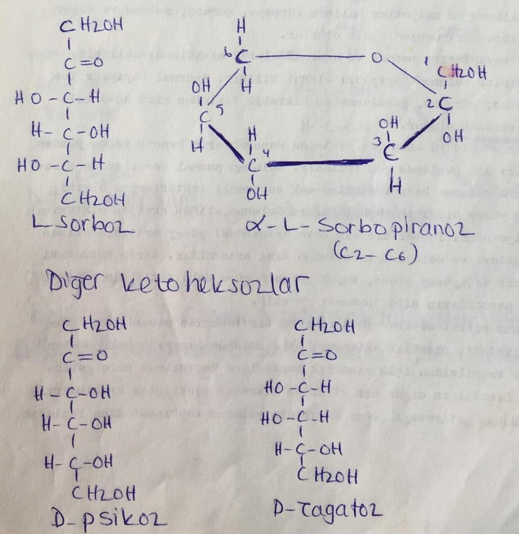 L-Sorboz: Vitamin endüstrisinde önemlidir. Polarize ışığı sola çevirir.