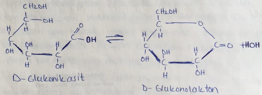 Serbest aldonik asitler örneğin Glukonik