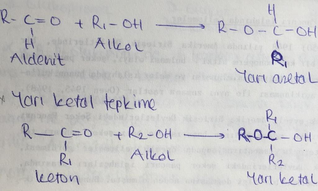 Diastereoizomeri Pentoz ve heksozların esas yapılarının düz karbon zincirli yapıda değil de halka şeklinde olduğu belirlenmiştir.