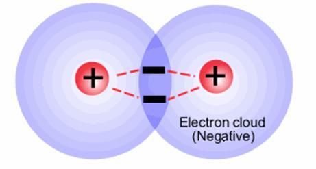 İki atom bir molekül oluşturmak üzere yan yana geldiklerinde elektronlar her iki atomun çekirdek ve elektronlarının etkisi