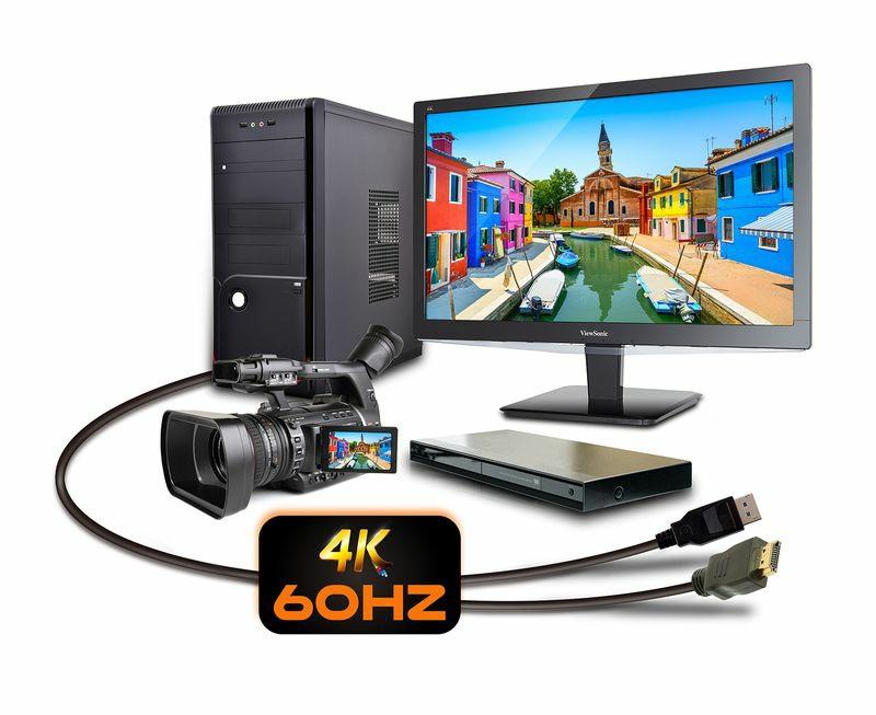 4K @60Hz için DisplayPort 1.2 ve HDMI2.0 Bağlantıları VX2475SMHL-4K, bilgisayarlar ve diğer konsol cihazlarınızla uyumlu olarak @60Hz 4K UHD 3840x2160 çözünürlük sunar.