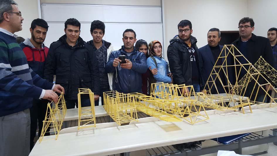 5. BÖLÜMÜMÜZDEKİ FAALİYETLER 5.1. Spagetti Köprü Yarışması İnşaat Mühendisliği Bölümü olarak Spagetti Köprü Yarışması 2015 isimli bir yarışma düzenlenmiştir.