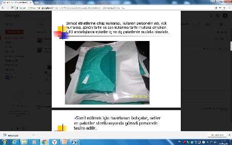 adsoyad,yükleme numarası) Paket içi kimyasal indikatör