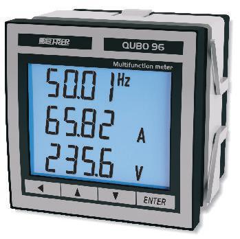 Monofaze Enerji Analizörü QUBO 96 Mono QUBO 96Mono serisi enerji analizörleri tek fazlı sistemlere uygundur.