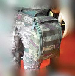 Poliüretanlı yeşil kamuflaj cordura kumaşından üretilmiştir. İçinde kalın astar kumaşı vardır.