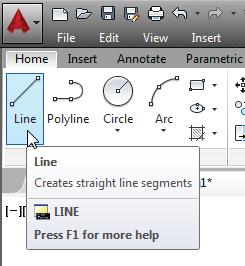 Drawing Lines with the LINE Command Move the graphics cursor to the first icon in