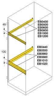 Endüstri ve otomasyon panoları IS2 - Dikili tip modüler panolar (IP65) Aksesuarlar ve montaj profilleri Tanımı Boyutu mm AA9610L Tașıma