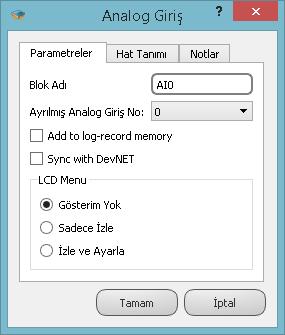 2.3 ANALOG GİRİŞ BLOK 2.3.1 Bağlantılar Q1: Blok çıkışı 2.3.2