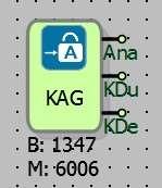 2.8 KİLİTLEMELİ ANALOG GİRİŞ BLOK 2.8.1 Bağlantılar İki: Giriş Kilitlemeli Değer KDu: Kilit Durumu 2.8.2 Bağlantı Açıklamaları İki: Giriş Kilitlemeli Değeri Kilitlemeli Analog giriş blok değeridir, KDu: Kilit Durumu Kilitleme aktif mi değil mi bilgisidir.