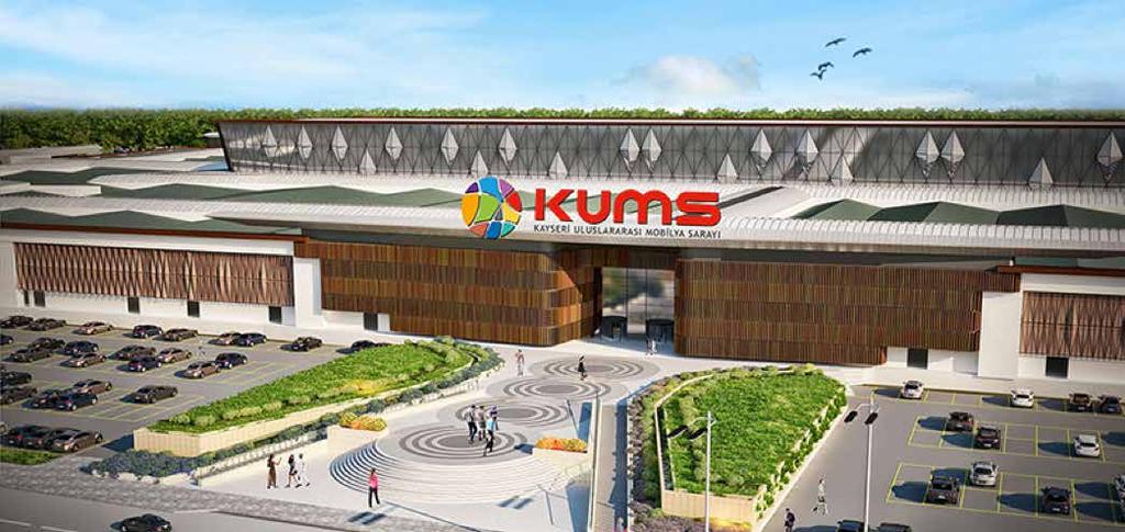 للتسويق قصر األثاث العالمي في قيصري KUMS مركز الذي يستهدف إنشاؤه على شكل أكبر مركز تسويق لتسويق األثاث و الديكورات في أوروبا مدينة KUMS من المتوقع أن يكون تحمل في ثناياها 400 متجرا 500 موقفا مغلقا