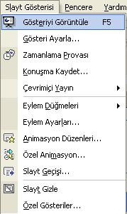 Hareket Yolları seçeneği ile nesnelerin farklı yollar izlemesi sağlanabilir. Şekil 58 Slayt geçiş efektleri ekleme 7.