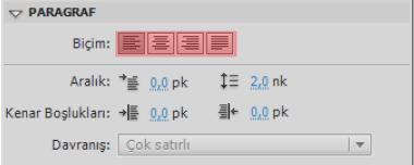 3.3.2. Paragraf Başlığı Yazılan yazıyı hizalamak için yazı seçildikten paragraf başlığından hizalama araçlarından uygun olanı seçilebilir. Resim 3.