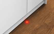 Bu nedenle makinenizin çalıştığını ne görebilir ne de duyabilirsiniz. Ancak bulaşık makinenizin InfoLight özelliği sayesinde, yıkama süresi boyunca yere kırmızı bir ışık yansır.