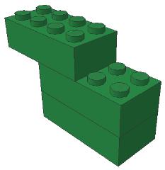 Her bitki dört adet 2x4 LEGO tuğlasından oluşmaktadır.