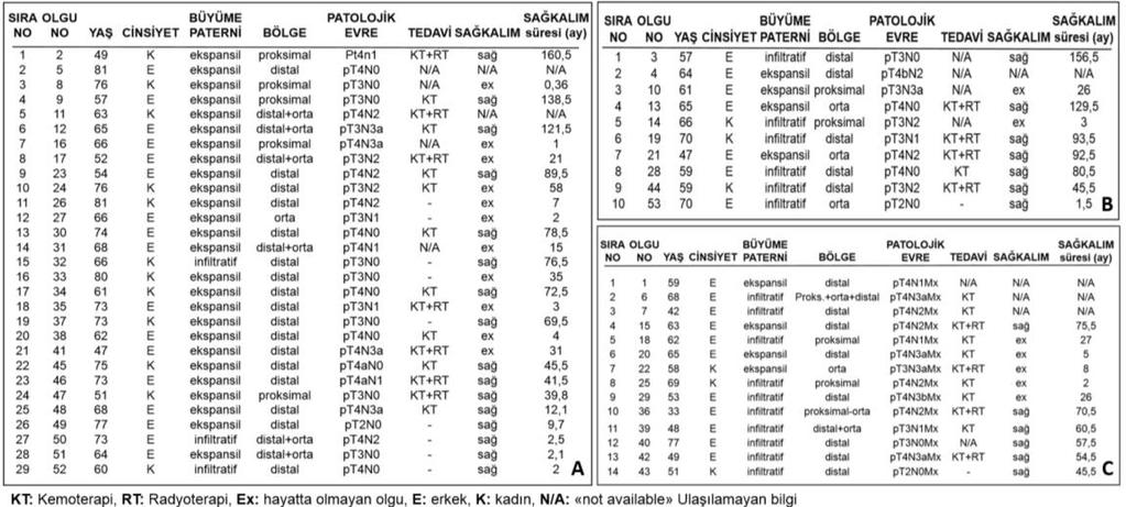 36 Tüm olgular içinde ortalama tümör çapı 6,1 cm (SD ± 3,2) dir.