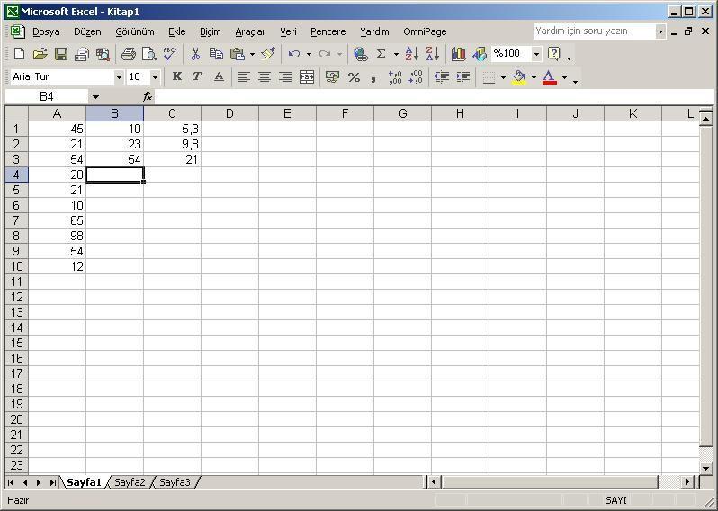 EXCEL DE FORMÜLLER VE FONKSĠYONLAR Excel programı mantıksal ve aritmetiksel işlemler yapabilir. Bunun için Excel de formüller kullanılır. Formüller = iģareti ile baģlar.