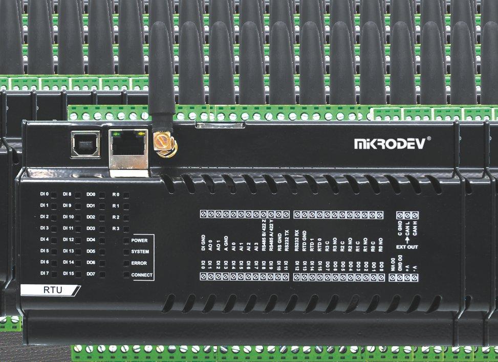 TEKNİK DATA Genel CPU: ARM Cortex M4, RISC İşlemci GÜÇ: 9-36V DC Çalışma Şartları: Sıcaklık: -25 +75 Nem: 2595 % Montaj: DIN-Rail, Alüminyum Kasa, IP20 Dahili IO larda Durum LED'i 4 MB RAM / 6 MB