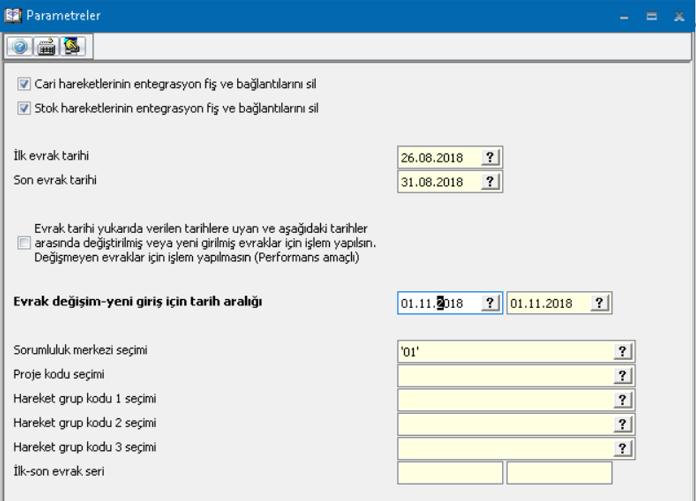 Entegrasyon Güncelleme ve Silme İşlemlerinde Seçim Kriterlerini Artırdık. Uygulama Detayları: 1.