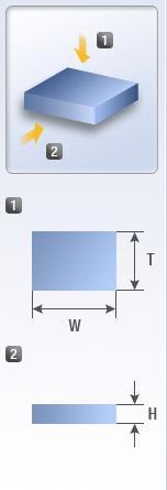 D] Kalınlık [T], Genişlik [W], İlk Boy [GL(G)]* * İlk Boy [GL(G)]; iki çene arasındaki mesafedir.