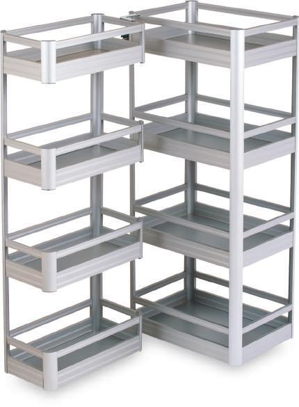 Alüminyum lüks ikiz kiler grubu / Aluminium lux twince pantry units Alt mekanizmadaki üstün tasarım, montajda kolaylık ve zaman tasarrufu sağlar.