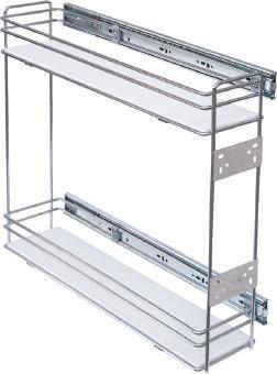 Sepet yüzeyleri krom kaplamadır. Available under-counter hinged cabinets with door or mounted module covers. Narrow width of the module provides the maximum use of space.