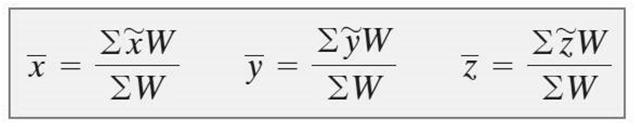 KOMPOZİT BİR CİSMİN KÜTLE VE AĞIRLIK MERKEZİ Şekilde gösterildiği gibi bir seri parçacıktan (veya cisimden) oluşan kompozit bir cisim hayal edin. Net veya bileşke ağırlık W R = Wolur.