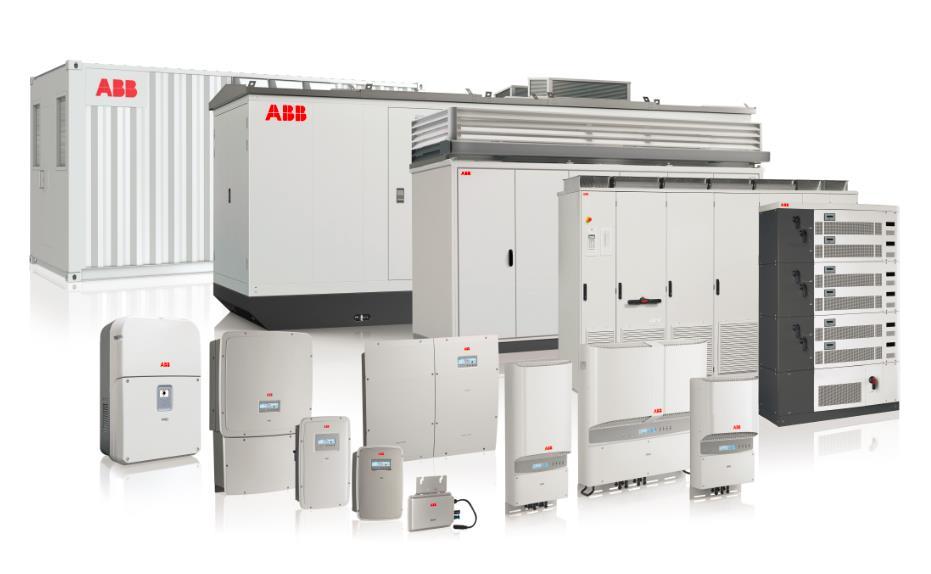 ABB Solar Inverter Portföyü ve Hizmetler Dünyanın En Geniş Solar Inverter Portföyü ABB 250 W lık mikro inverterden 30 kw lık dizi inverterlere ve