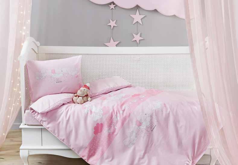 Dream Bebek Nevresim Takımı, evin küçük prenseslerini en tatlı rüyalara davet ediyor.