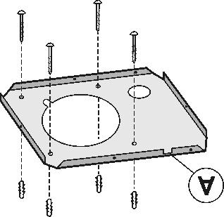 Duvara sabitleme 1) Özel delik açma kalýbýný kullanarak davlumbazýn düþey tarafýndaki tavaný deliniz.