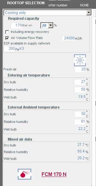 Çalışma Koşulları : Bu tabloda görülen External Ambiant Temperature değerleri olan Dry Bulb ve Relative