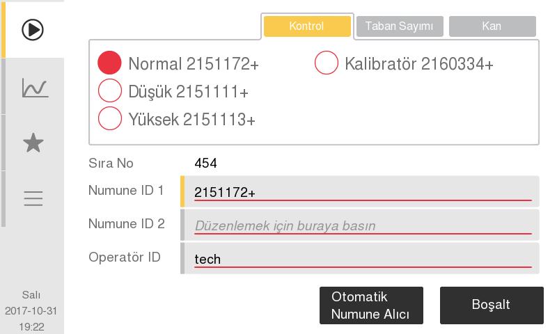 5. Kalite Kontrol Kontrol Numunesini Analiz Etme Kontrolü Analiz Edin Swelab Alfa Plus sisteminin performansını doğrulamak için kontrol numuneleri analiz edilir. Üç kontrol seviyesi denetlenebilir.