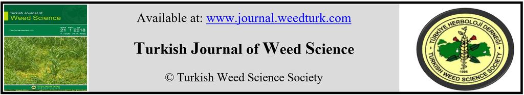 Turkish Journal of Weed Science 21(1):2018:33-42 Araştırma Makalesi / Research Article Diyarbakır İli Mercimek Ekim Alanlarında Bulunan Yabancı Ot Türlerinin, Yaygınlıklarının ve Yoğunluklarının