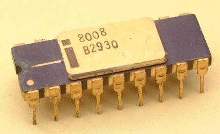 Mikroişlemci Çağı 1972, Intel 8008 8-bit mikroişlemci 16K satırlık hafıza 48 komut