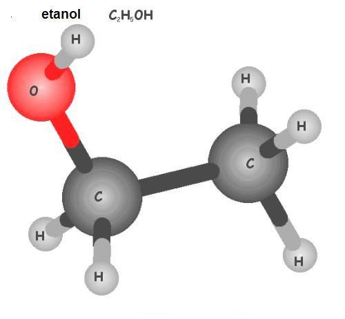 86 Şekil 1.6. Heptanın molekül modeli resmi Etanolün molekül formülü C 2 H 6 O şeklinde olup, molekül ağırlığı 46.07 dir (Şekil 1.7.).