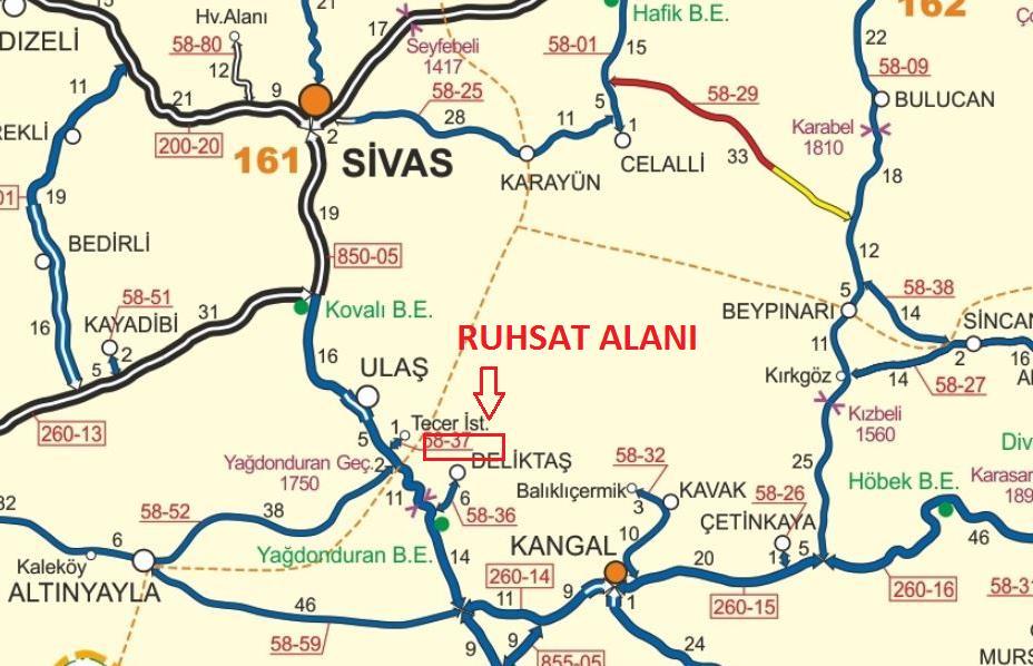 4. MALZEME VE DENEYSEL YÖNTEM 4.1. Karanlıkdere Krom Madeni Karanlıkdere krom madeni Sivas İli, Kangal İlçesi, Eskiköy civarında bulunmaktadır. Şekil 4.